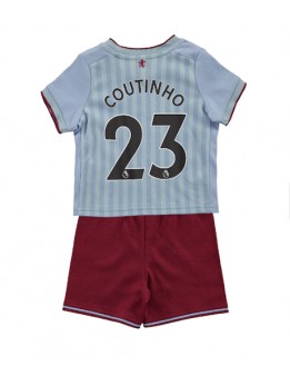 Aston Villa Philippe Coutinho #23 Auswärts Trikotsatz für Kinder 2022-23 Kurzarm (+ Kurze Hosen)